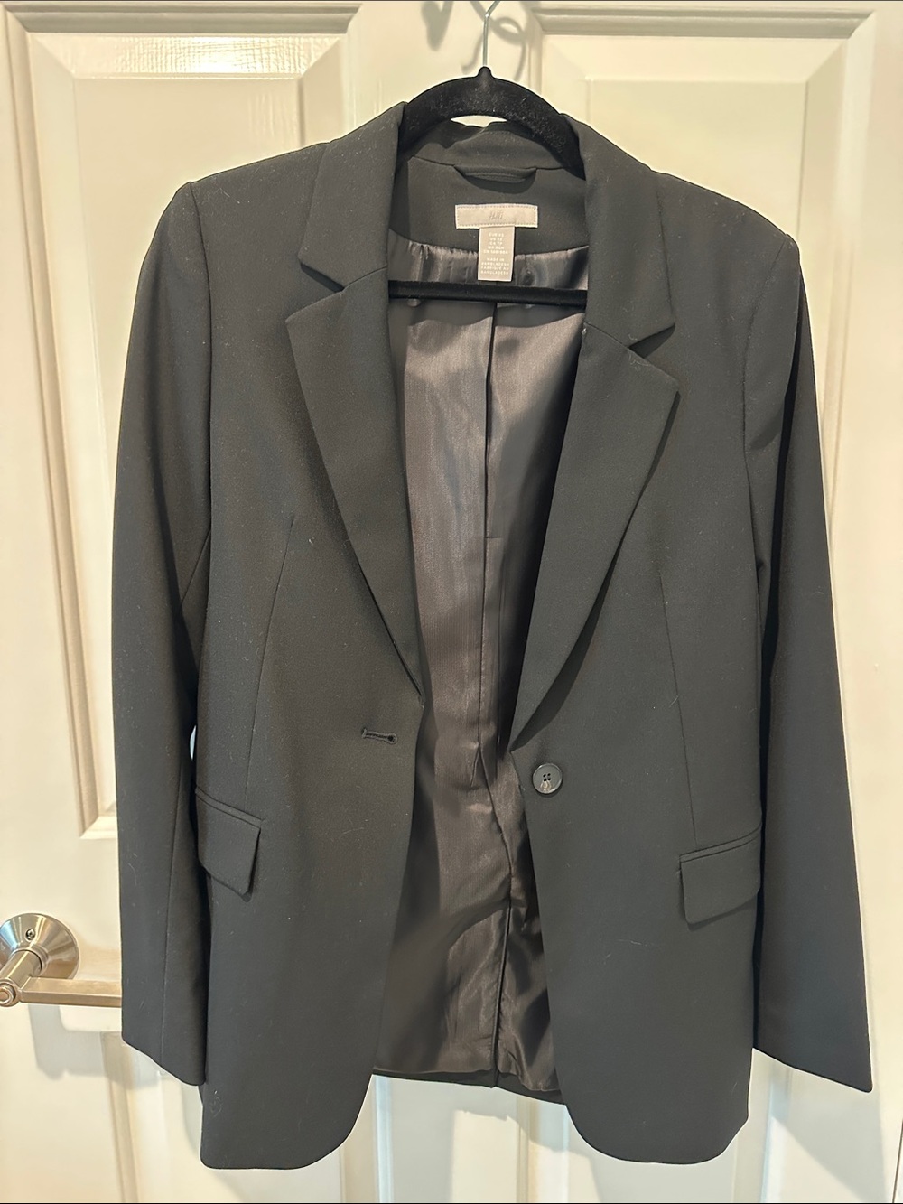 H&M Black Single-Button Women's Blazer